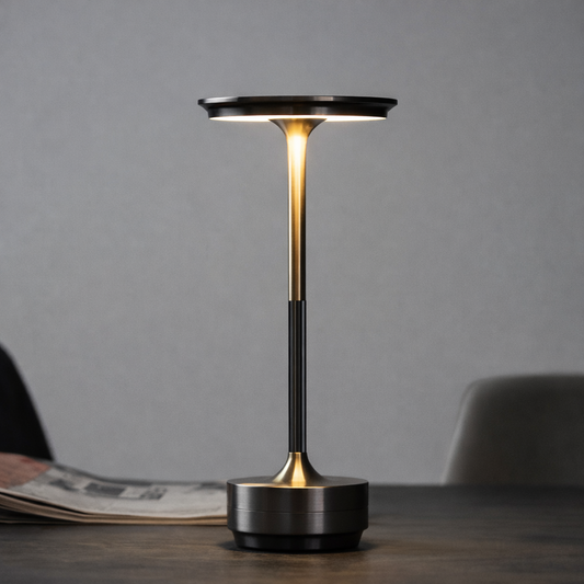 Crystal Touch Table Lamp - A modern rechargeable lamp with touch-sensitive dimming for ambient lighting.