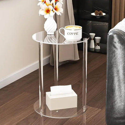 Acrylic Round Side Table - A lightweight statement for modern, curated spaces.