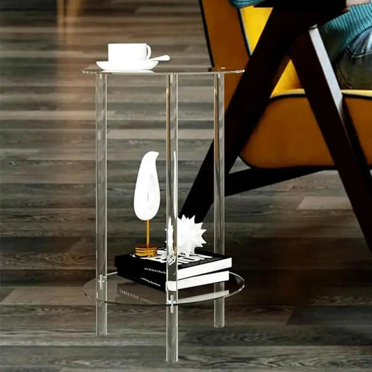 Acrylic Round Side Table - A lightweight statement for modern, curated spaces.